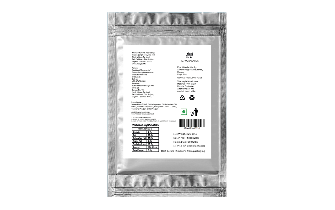 Inaaya Methi Khakhra    Pack  24 grams